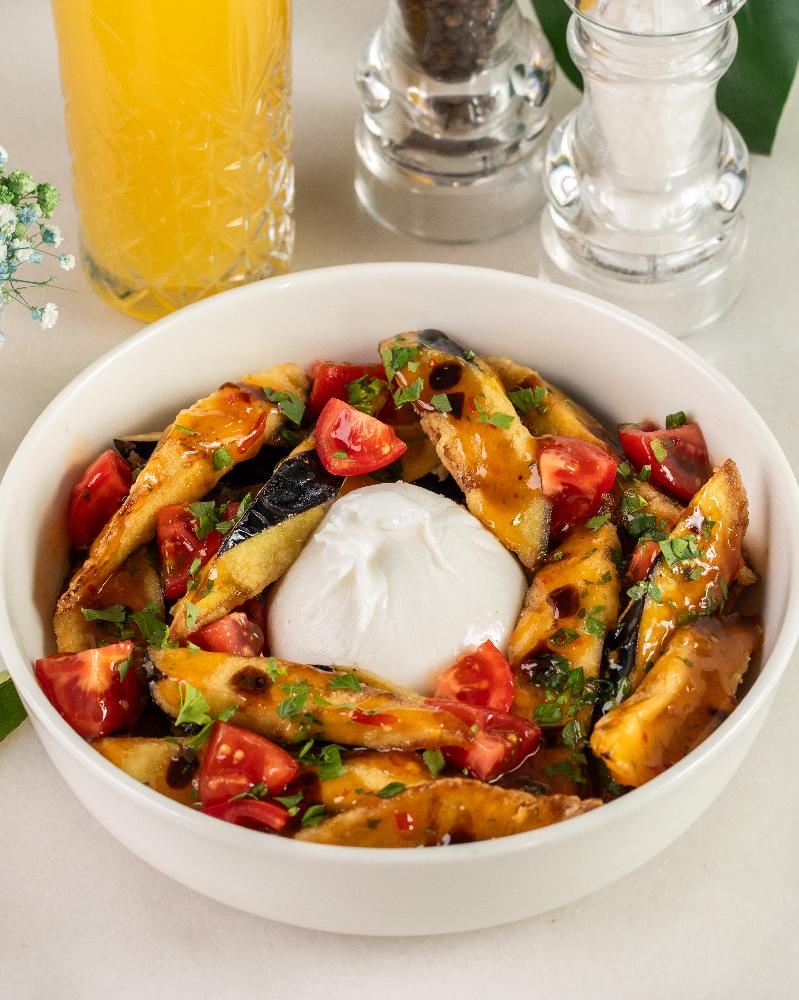 Crispy Eggplant with Burrata